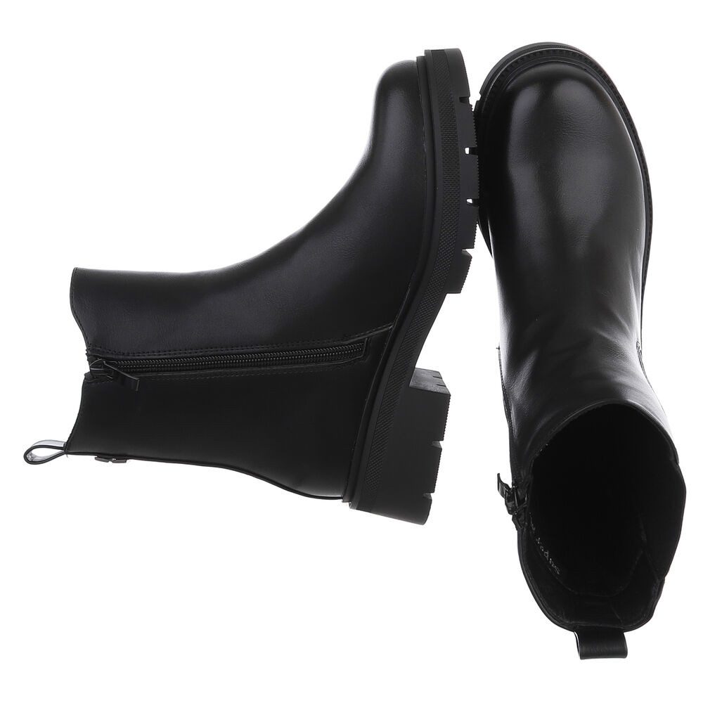 Ital-Design Stylische Chelsea-Boots mit elastischen Einsätzen für Damen Pla günstig online kaufen