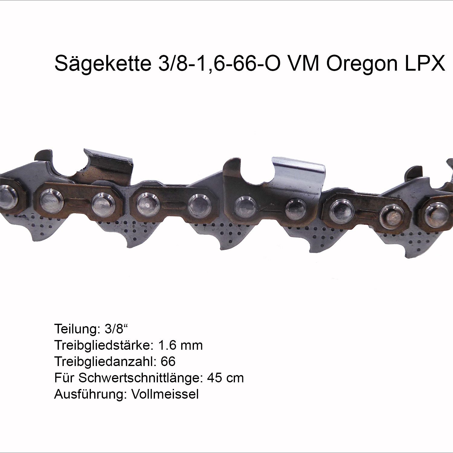 Oregon Ersatzkette Oregon Sägekette PowerCut 3/8 1.6 mm 66 TG VM - 75LPX