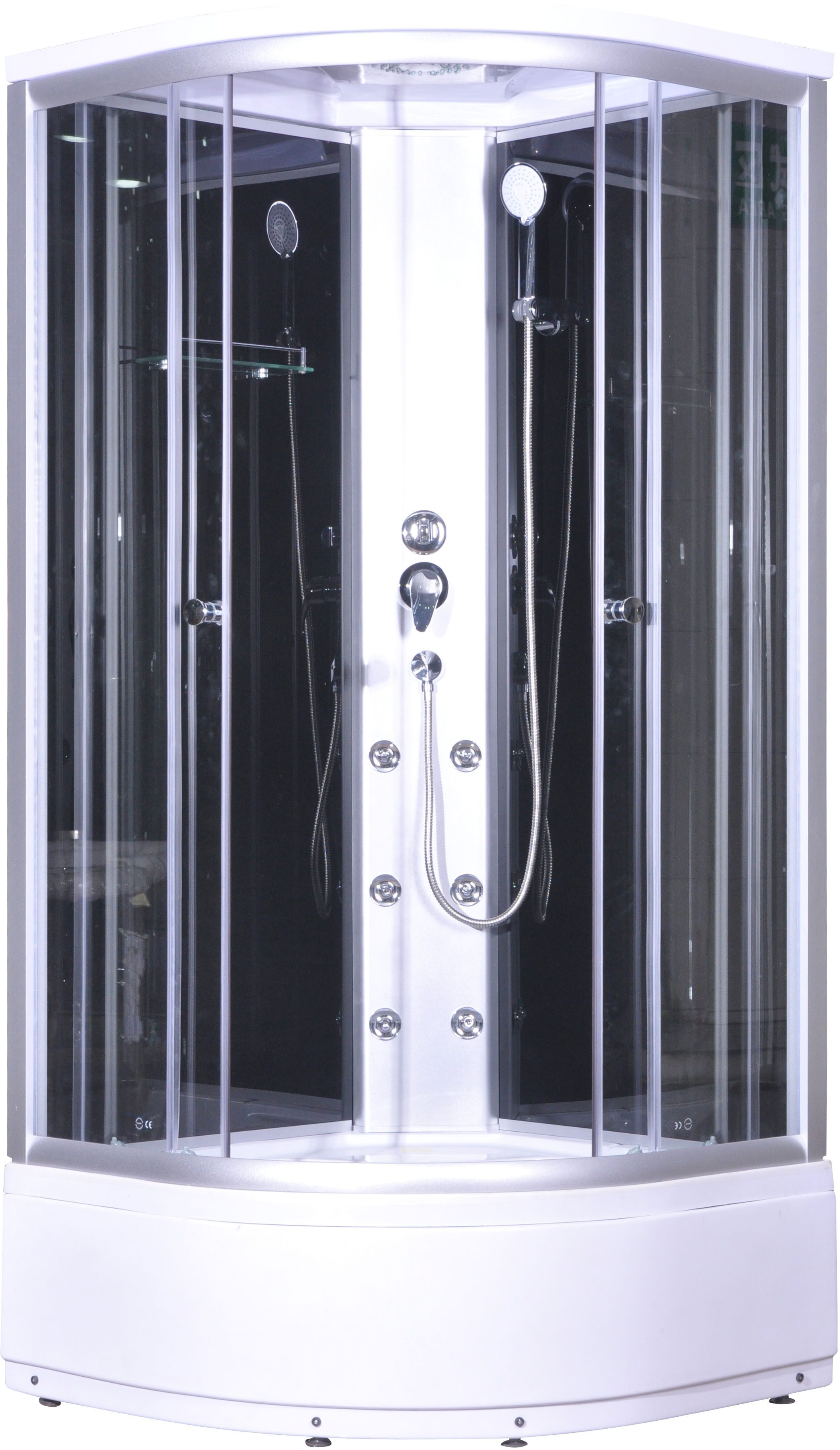 Sanotechnik Komplettdusche Komplettduschkabine, BxT: 90x90 cm, Sicherheitsglas, Maße: 90x90x205cm