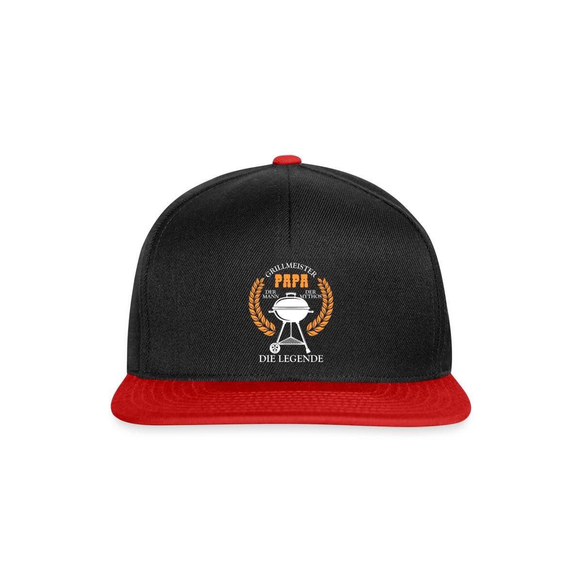 Spreadshirt Snapback Cap Grillmeister Papa Mann Mythos Legende Snapback Cap (1-St)