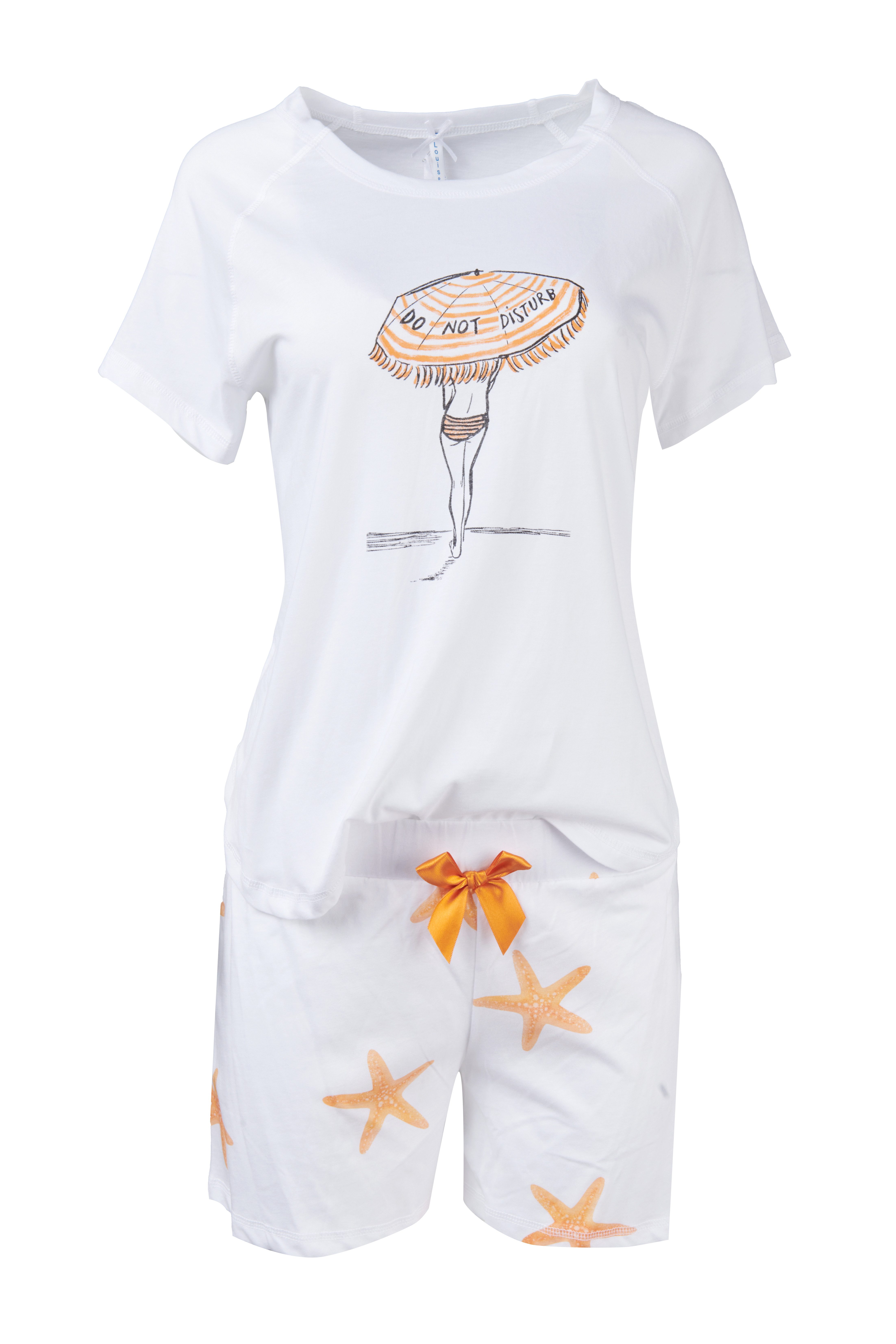 Louis & Louisa Shorty Louis und Louisa Short Set "Sonnenschirm", weiß / all günstig online kaufen