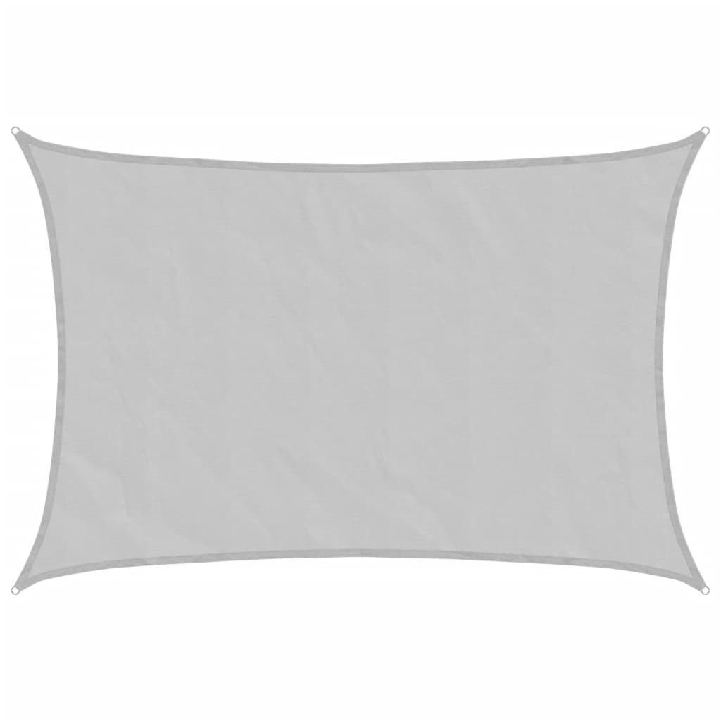 vidaXL Sonnensegel Sonnensegel Hellgrau 3,5x2,5 m 100% Polyester Oxford, (1-tlg)