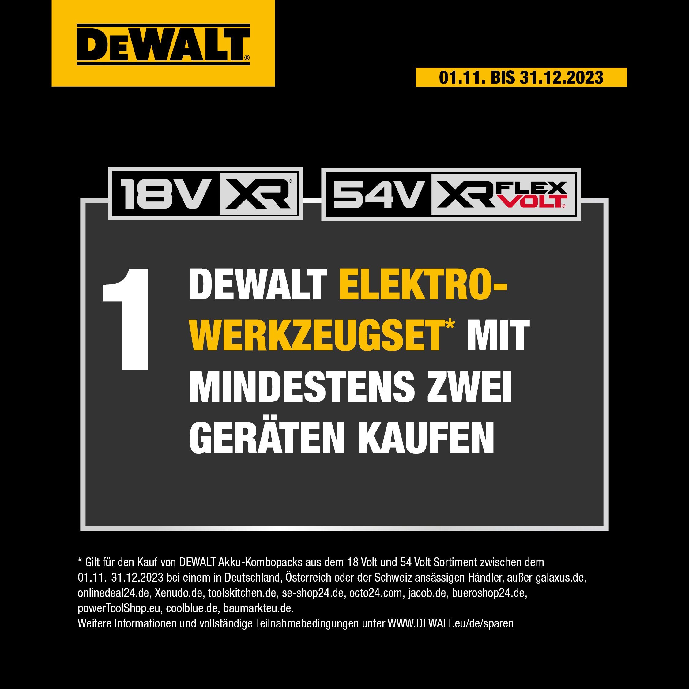 DeWalt Elektrowerkzeug-Set Akku, 2x DCB184-XJ T Akku-Exzenterschleifer, Tragetasche DCD777P1-QW STAK-Box Akku-Bohrschrauber, 18V/5Ah DCW210NT-XJ Systemschnellladegerät, 1x II