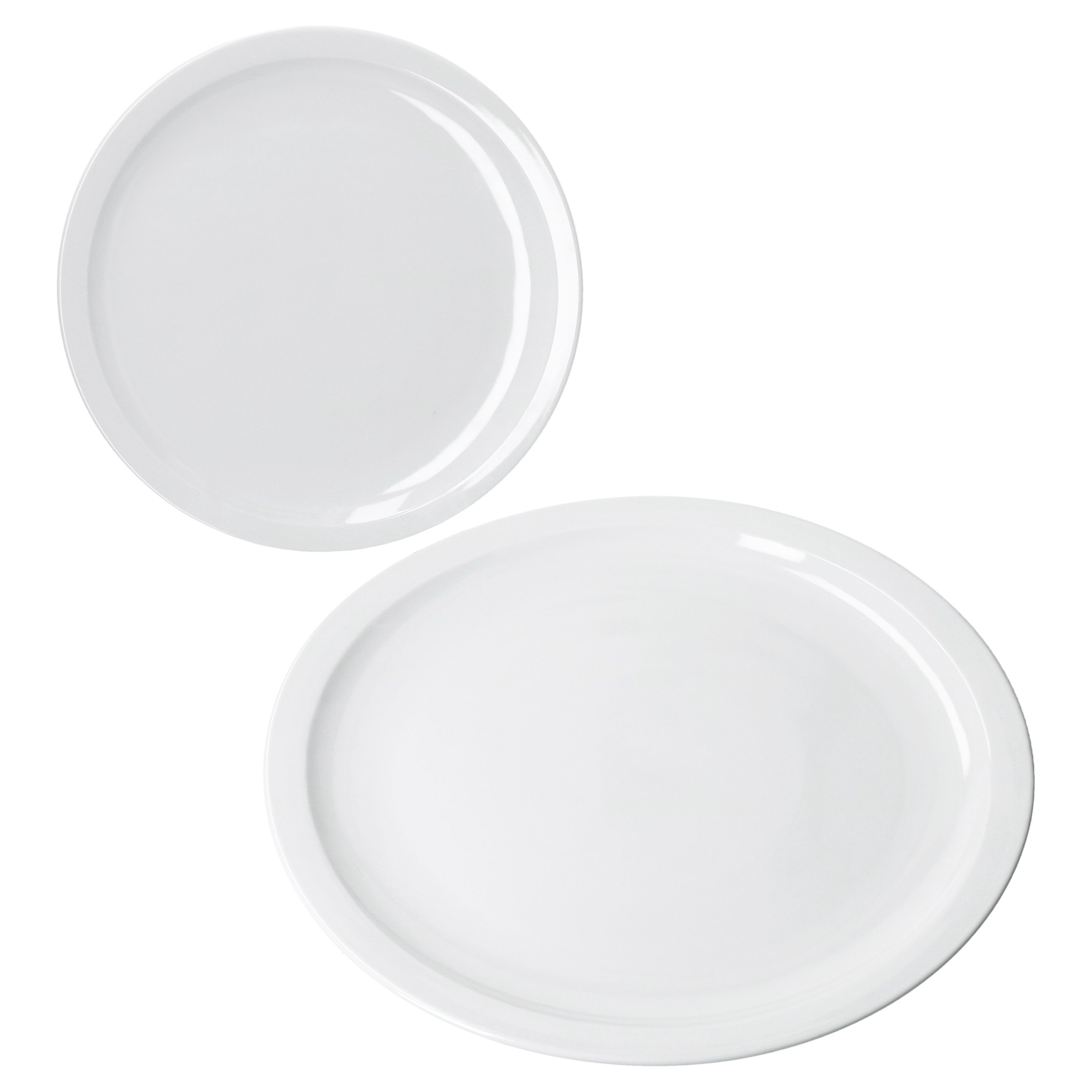 MamboCat Ivory Servierplatten-Set, 2 Stück, Rechteckig 36x28,5 Cm, Elfenbeinweiß – Stilvolle Porzellan-Platten Für Vorspeisen, Käse, Fingerfood & Mehr