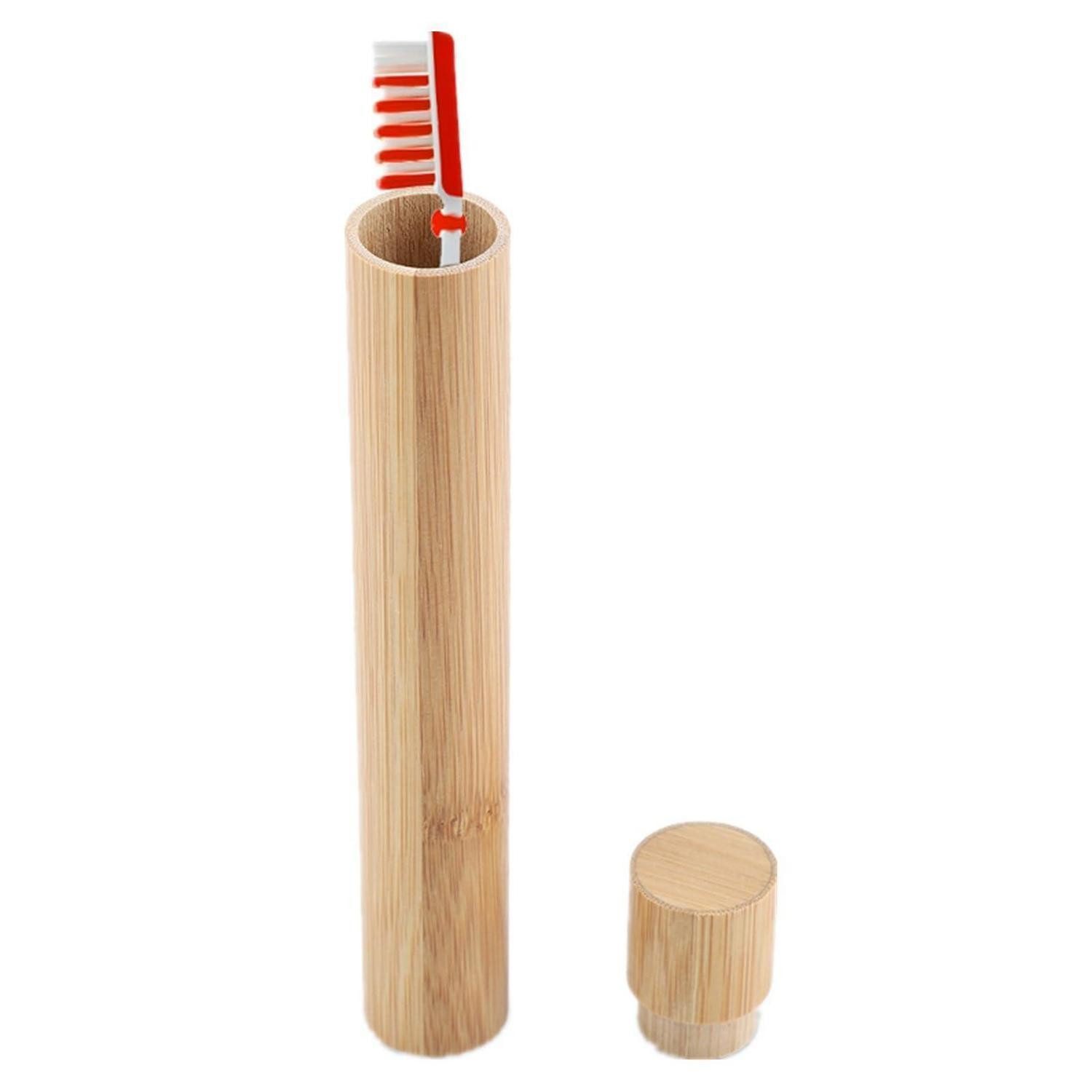 LuxusKollektion Zahnbürstenhalter Zahnbürstenetui Bambus Tragbar Reise, (1-St)