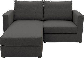 DOMO collection 2-Sitzer 800015, als Sitzmöbel oder Schlafgelegenheit nutzbar, Schlafsofa, Sitzfläche mit Federkern, inkl. 2 Rückenkissen