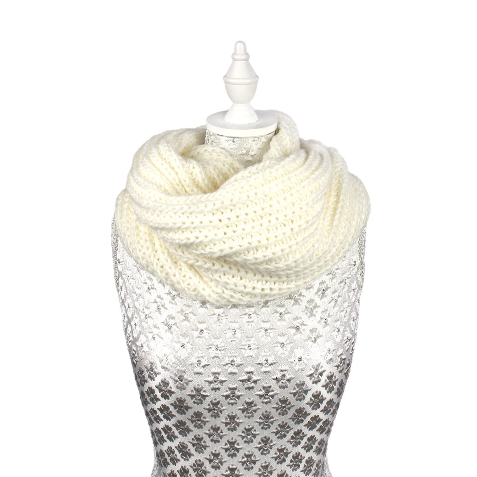 ZEBRO Strickschal Strick-Loop "Wafel", Wollmischung