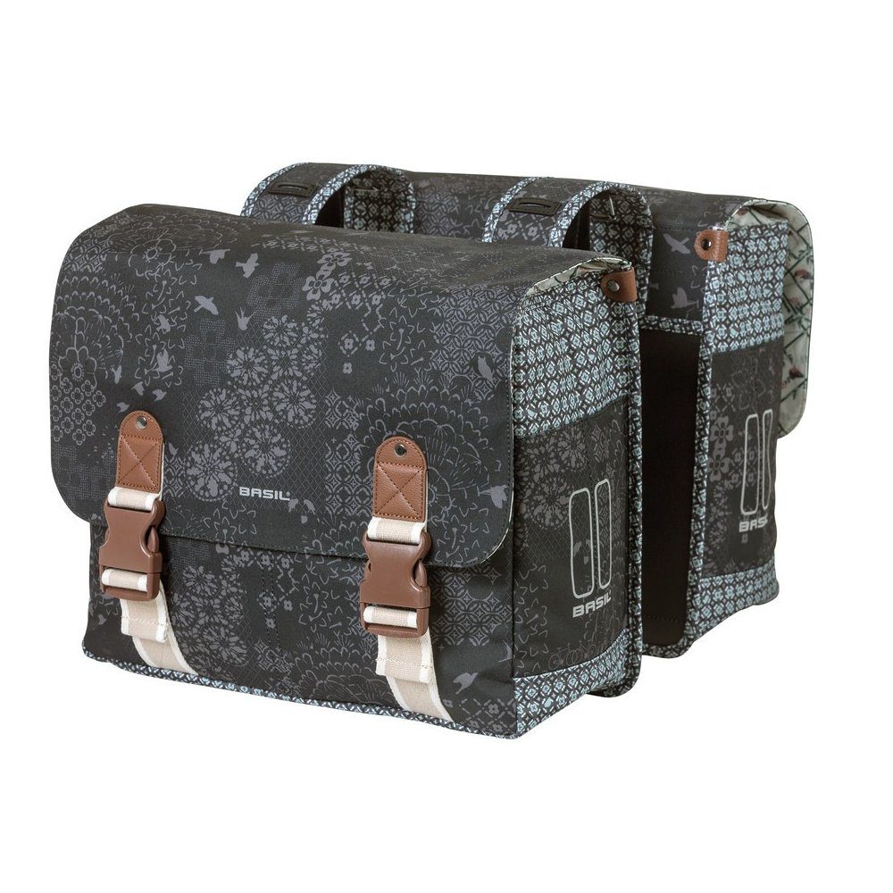 Basil Fahrradkorb Doppelpacktasche Boheme, Reflexstreifen 35 Liter