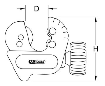 KS Tools Rohrschneider, Mini-Rohrabschneider, 3-28 mm