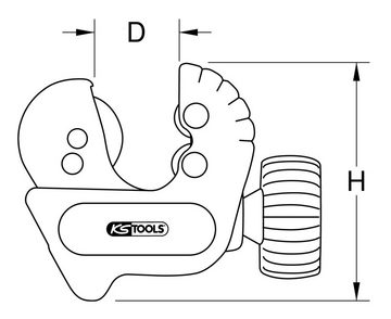 KS Tools Rohrschneider, Mini-Rohrabschneider, 3-22 mm, ergonomisch