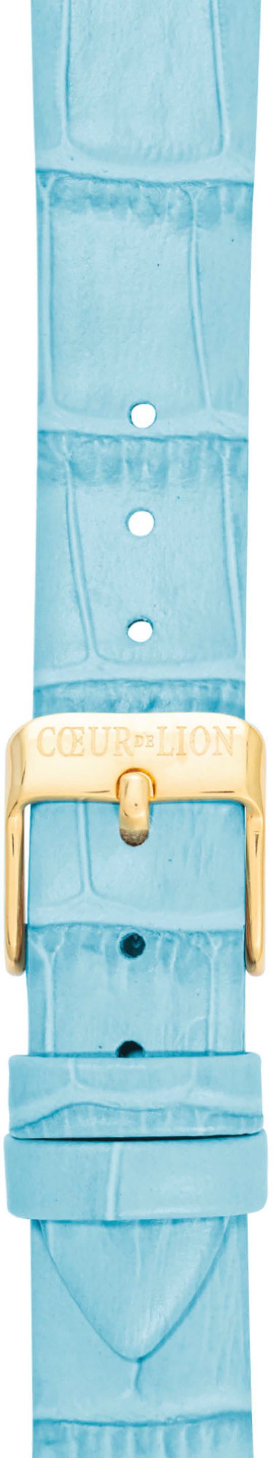 COEUR DE LION Quarzuhr 7652/71-0710, Armbanduhr, Damenuhr, Lederarmband, analog, Glaskristalle