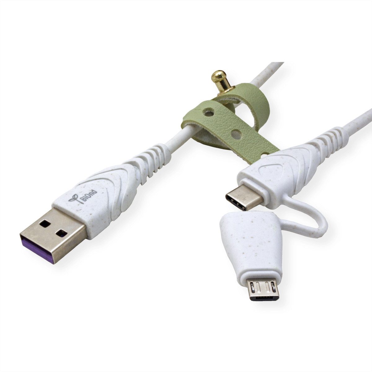 BIOnd BIO-12-TCM USB-C to Type-C+Micro 3A Cable USB-Kabel, USB Typ C (USB-C) Männlich (Stecker), USB Typ C (USB-C) Männlich (Stecker) (120.0 cm)