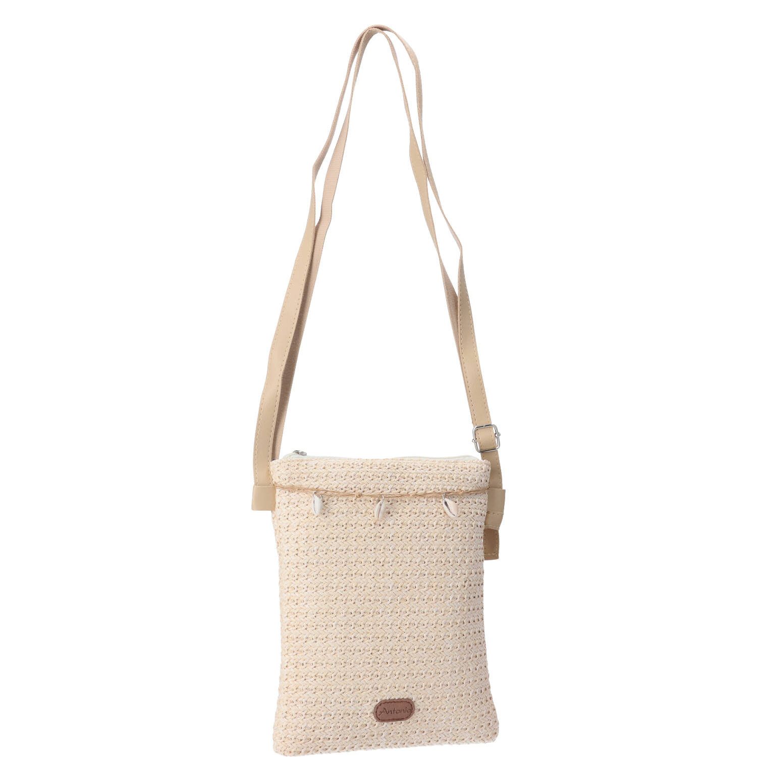 Antonio Umhängetasche Antonio Damen Bast Tasche S beige (1, 1-tlg., 1)