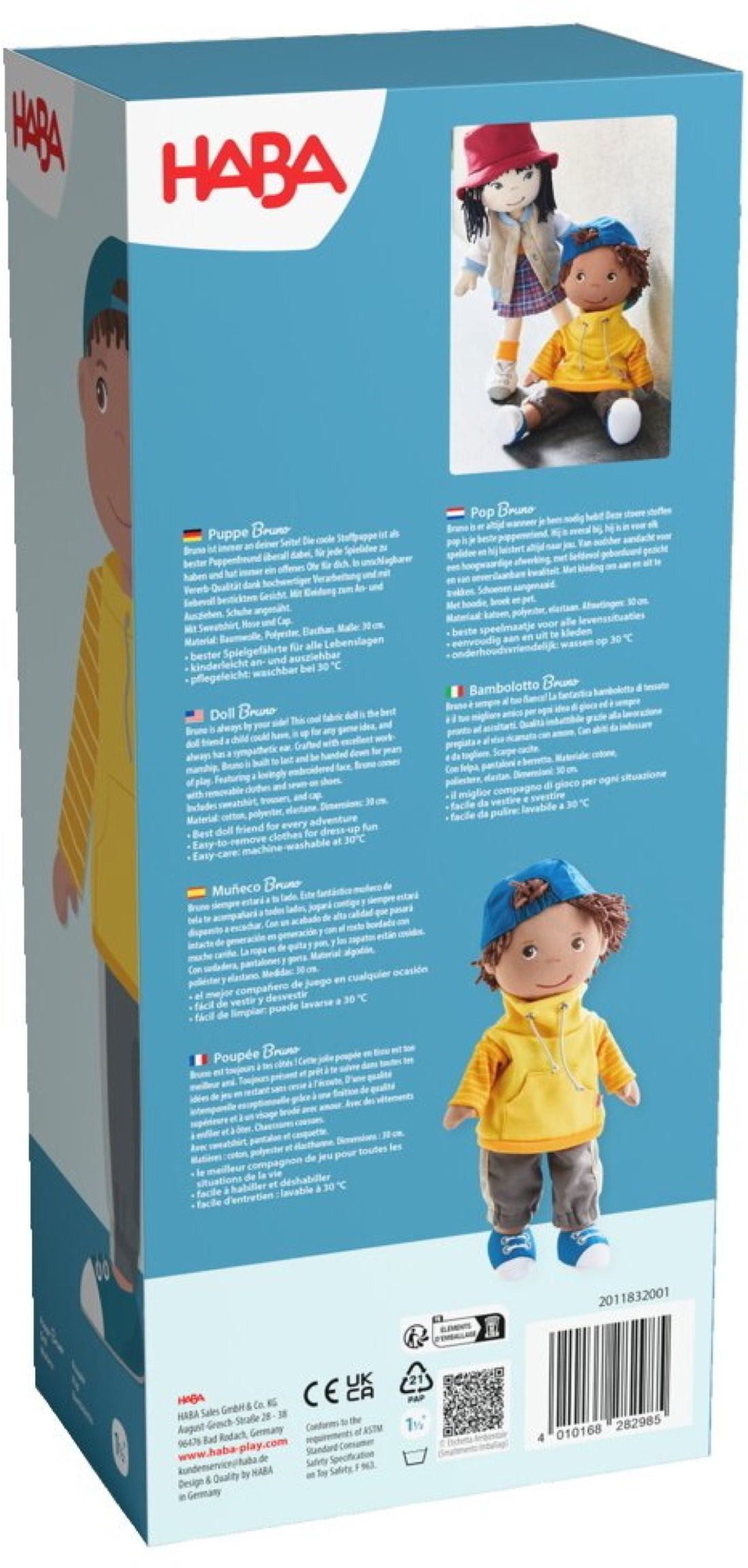 Haba Stoffpuppe Stoffpuppe Puppe Bruno 30 cm 2011832001 günstig online kaufen