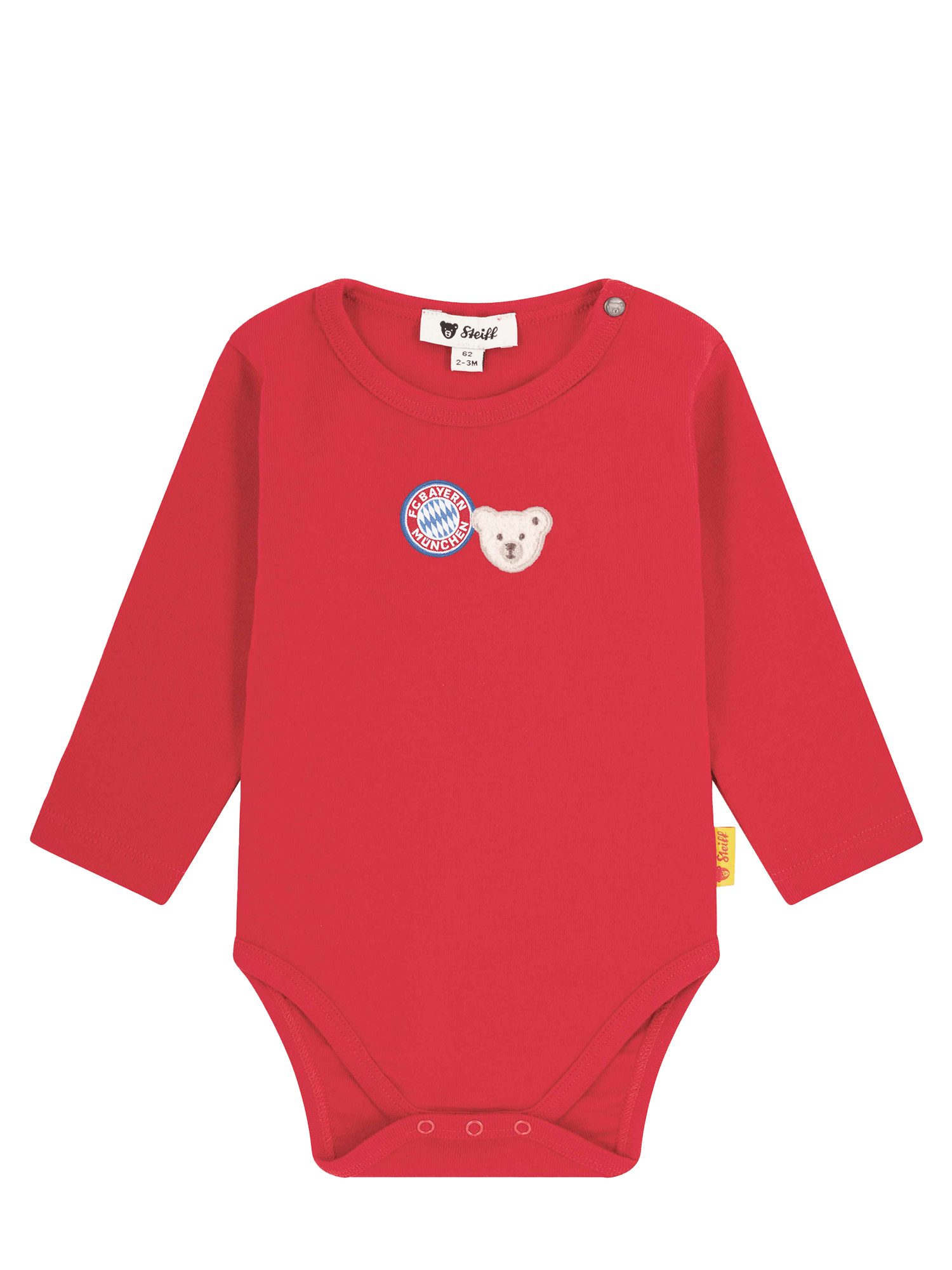 Steiff Body FC Bayern München, Body langarm, Baby, Rot