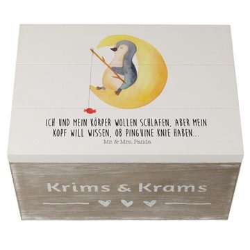 Mr. & Mrs. Panda Dekokiste 25 x 18 cm Pinguin Mond - Weiß - Geschenk, XXL, Geschenkdose, Schatul (1 St), Liebevolle Designs