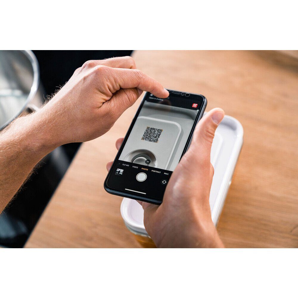 Zwilling Vakuumbehälter Vakuum-Boxen 3er-Set Fresh & Save weiß, Borosilikatglas, BPA frei, Kunststoff, Silikon, (Set, 3-tlg), Vakuum-Boxen, 3-tlg., Borosilikatg – Bild 4 von 5