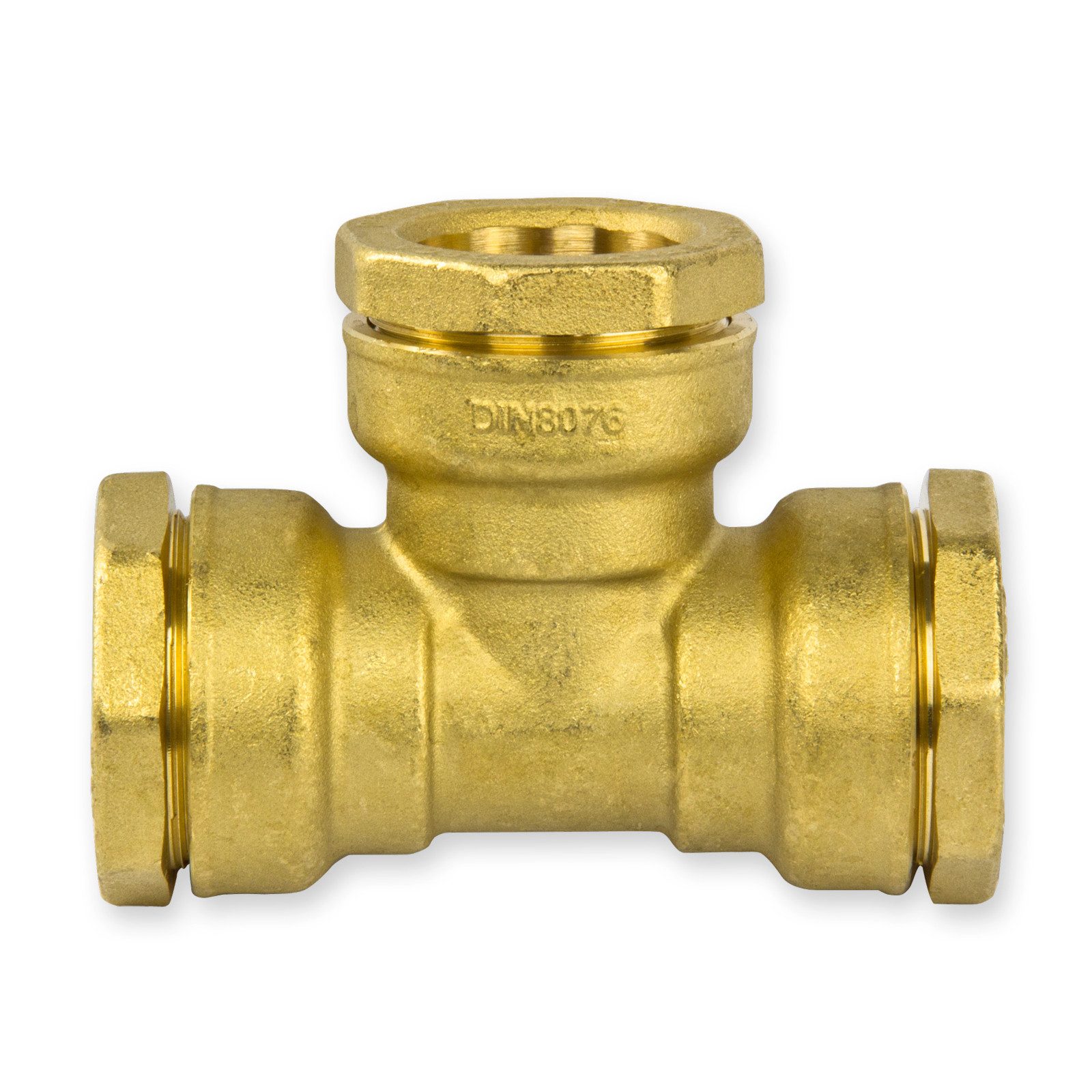 Caleffi Rohr-Reduzierstück Messing T-Stück Verschraubung 20mm Abzweig PE Rohr