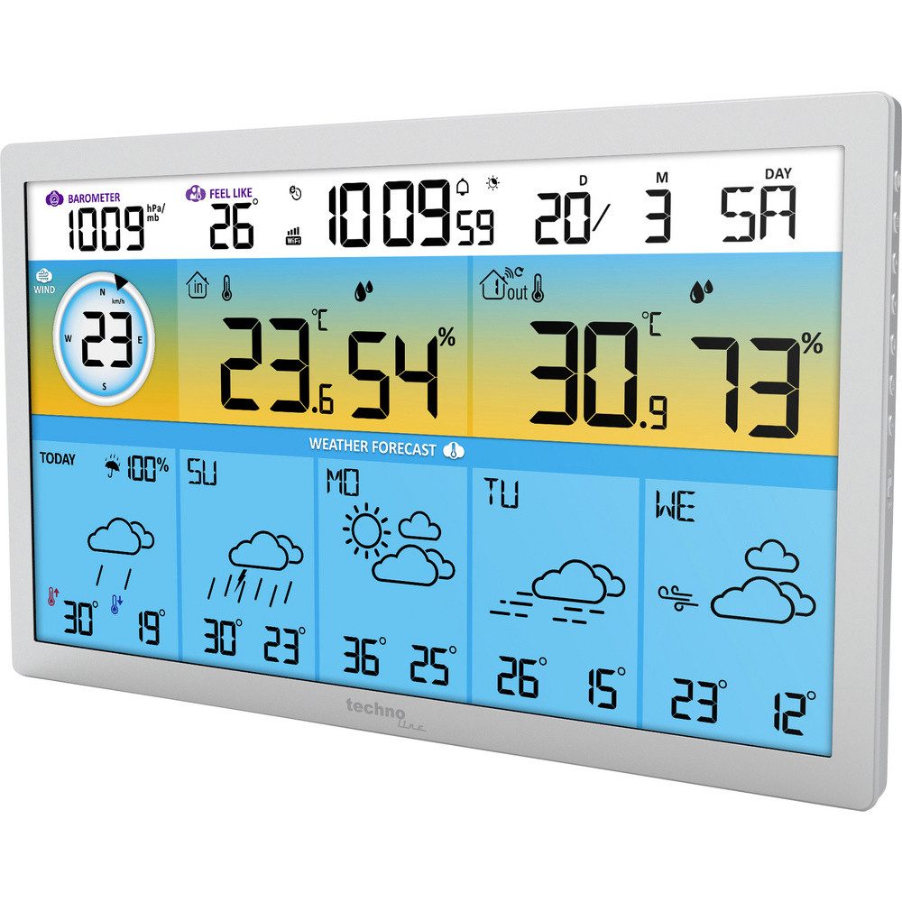 Techno Line Techno Line WD2500 WD2500 Funk-Wetterstation Anzahl Sensoren max. 3 Wetterstation