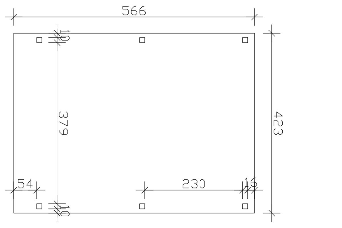 mit cm Einfahrtshöhe, Skanholz Fichtelberg, Schindeln 423x566 roten 379 Einzelcarport cm, BxT: