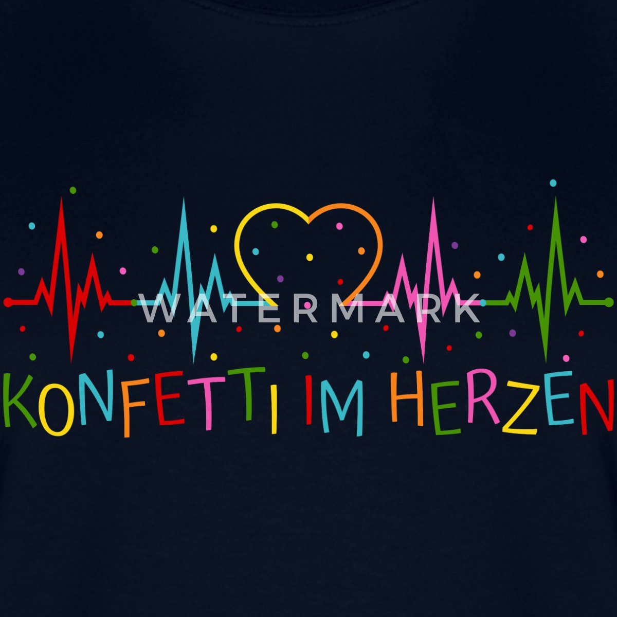 Spreadshirt T-Shirt Konfetti im Herzen Herzschlag günstig online kaufen