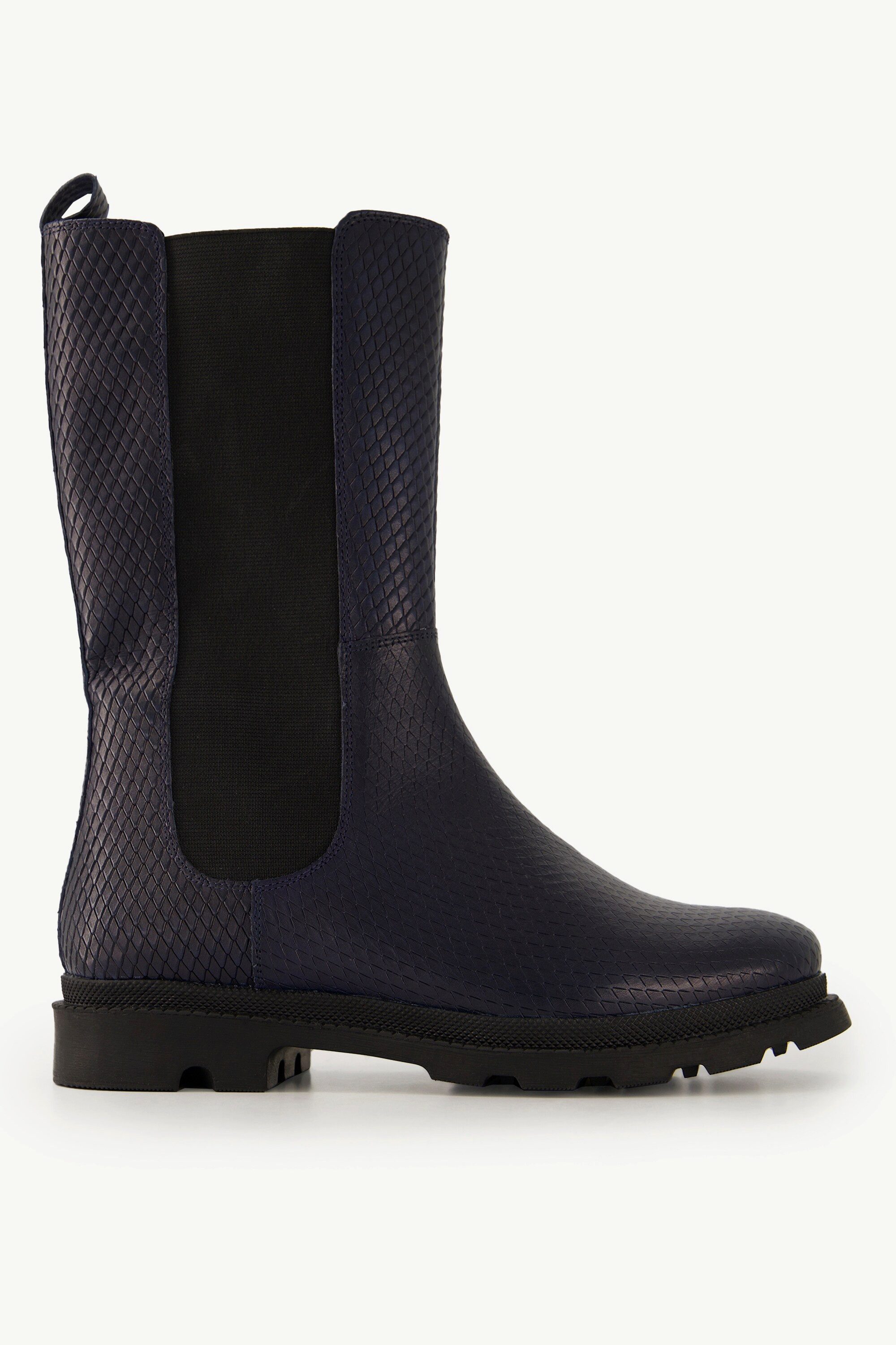 Ulla Popken Leder-Stiefeletten Schlangenprägung Zipper Weite günstig online kaufen