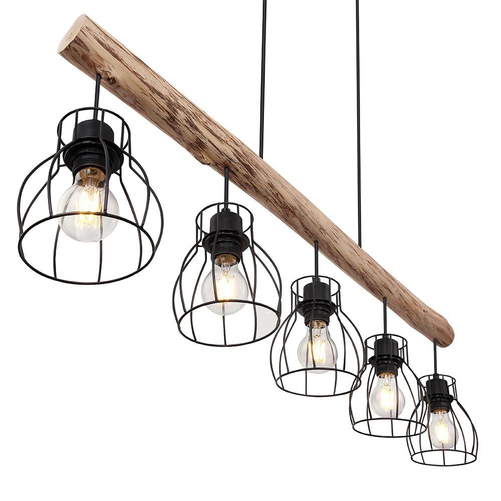 Leuchtmittel etc-shop Design Gitter Lampenschirmen inklusive, Hängeleuchte, mit Holz nicht Hängeleuchte