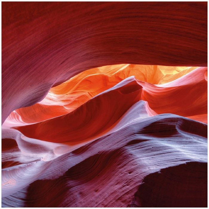 Wallario Memoboard Antelop Canyon USA Kalksandsteingebirge in leuchtenden Farben