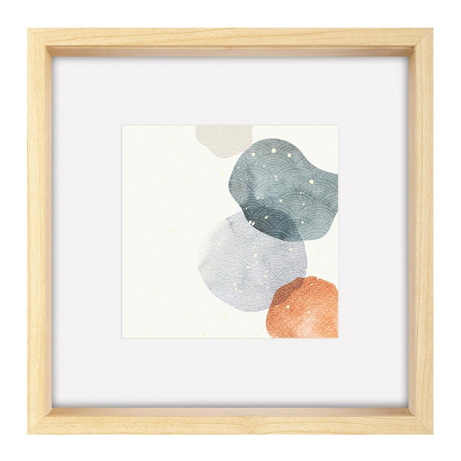 Walther Design Bilderrahmen SHEP, 25 x 25 cm, MDF, Kunstglas, Birkenholzfarbe, für 1 Bilder, Ösen für Hoch-und Querformataufhängung