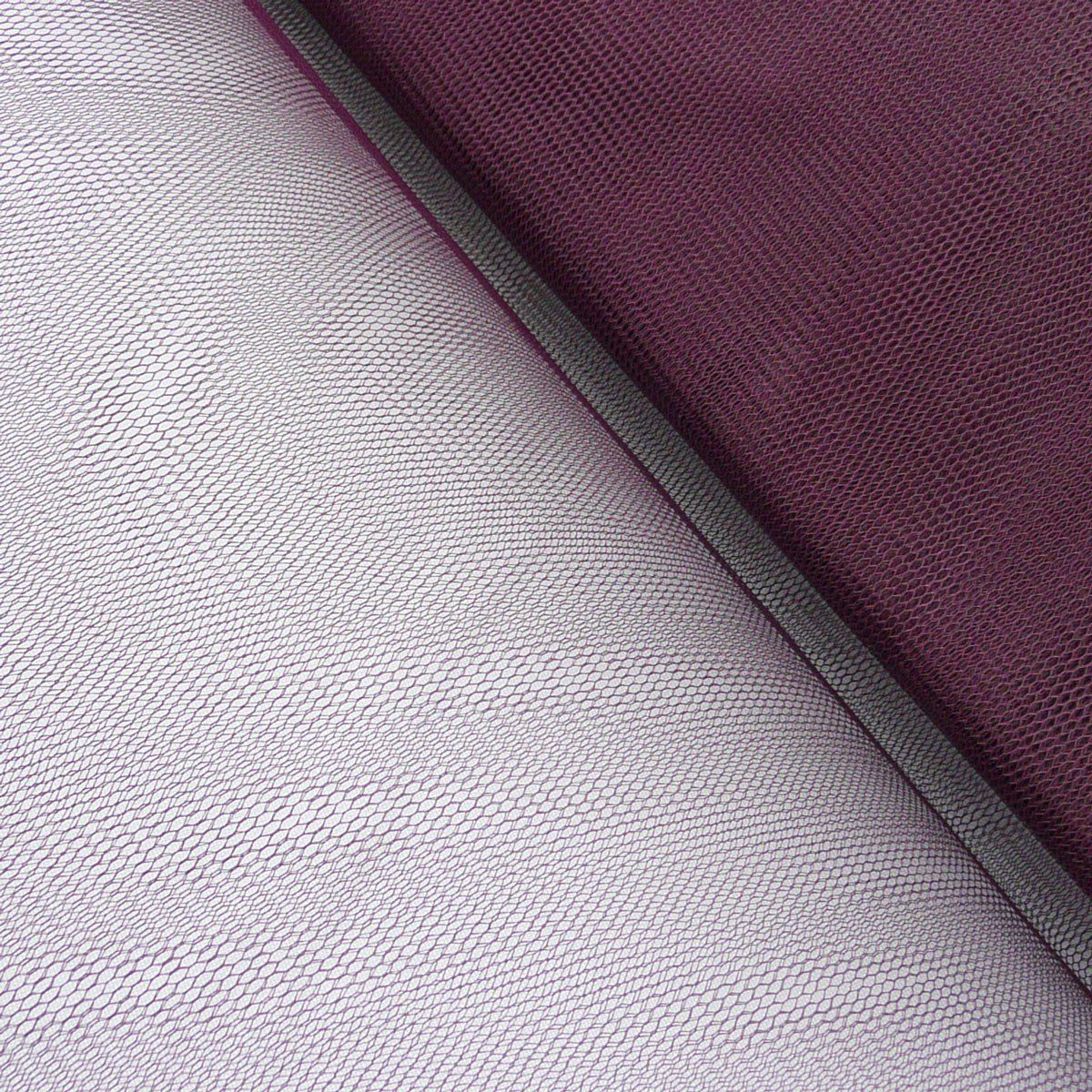 Stoff Kreativstoff Tüll Polyester bordeaux rot 1,4m Breite