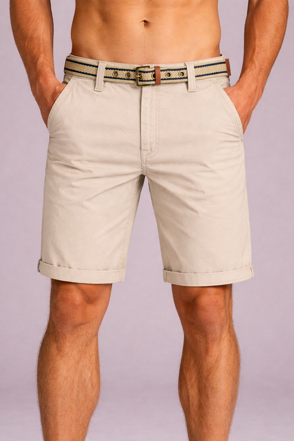 SUBLEVEL Shorts Herren Chino Shorts Jeans Flex Dehnbar Frühling Sommer Dehnbar Stretch Baumwolle – Bild 2 von 5