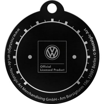 Nostalgic-Art Schlüsselanhänger mit Gravur Edelstahl Schlüsselanhänger Ø 4cm - VW Tachometer