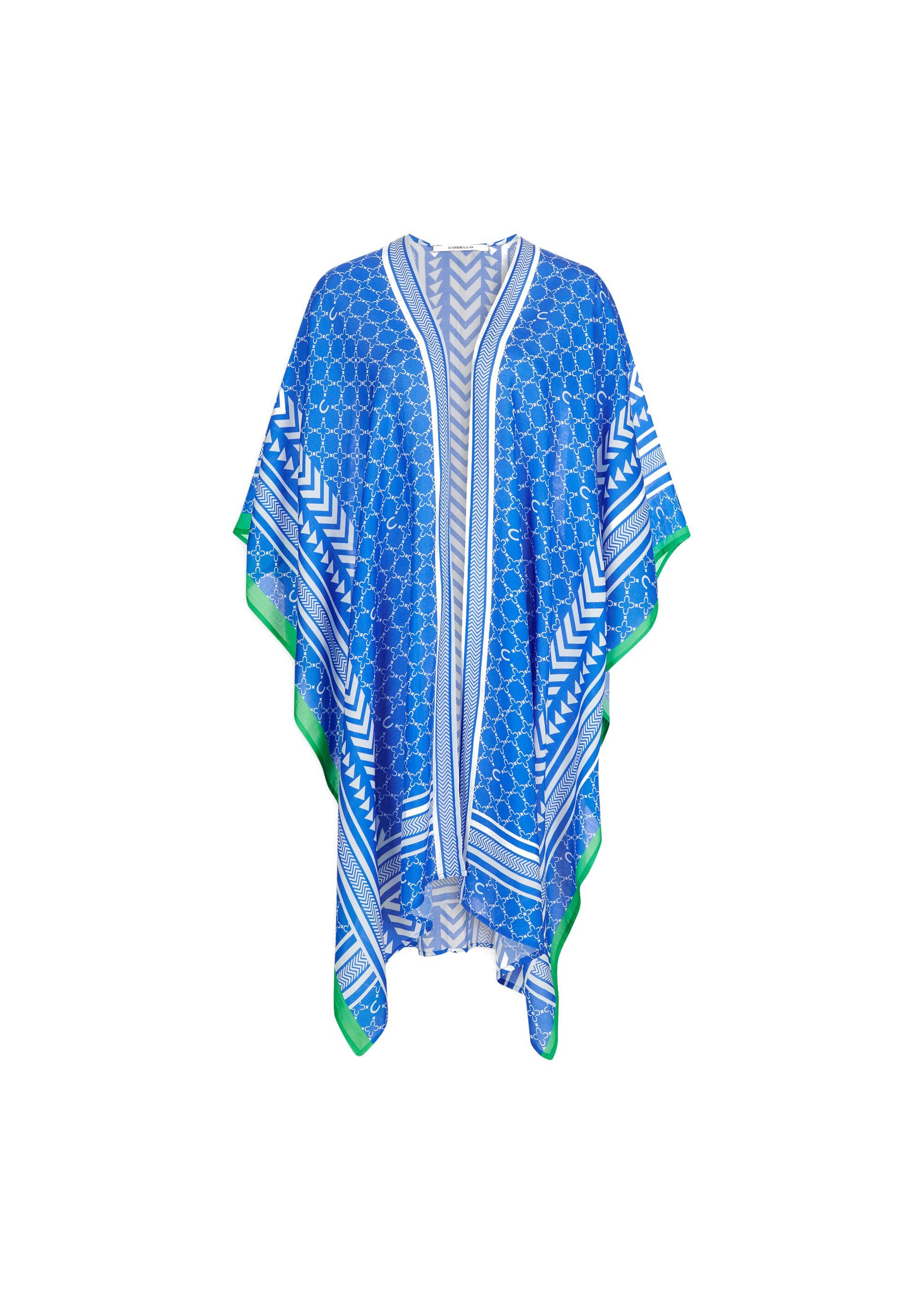 Codello Tunika Offene Tunika mit edlem Logo-Print aus luftiger Viskose