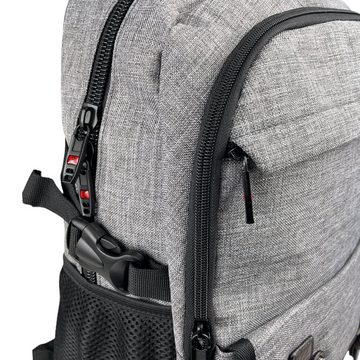 Taschen4life Schulrucksack Rucksack aus Stoff - Cityrucksack D9022, strapazierfähig und gut gepolstert, ideal für Schule, Arbeit, Sport