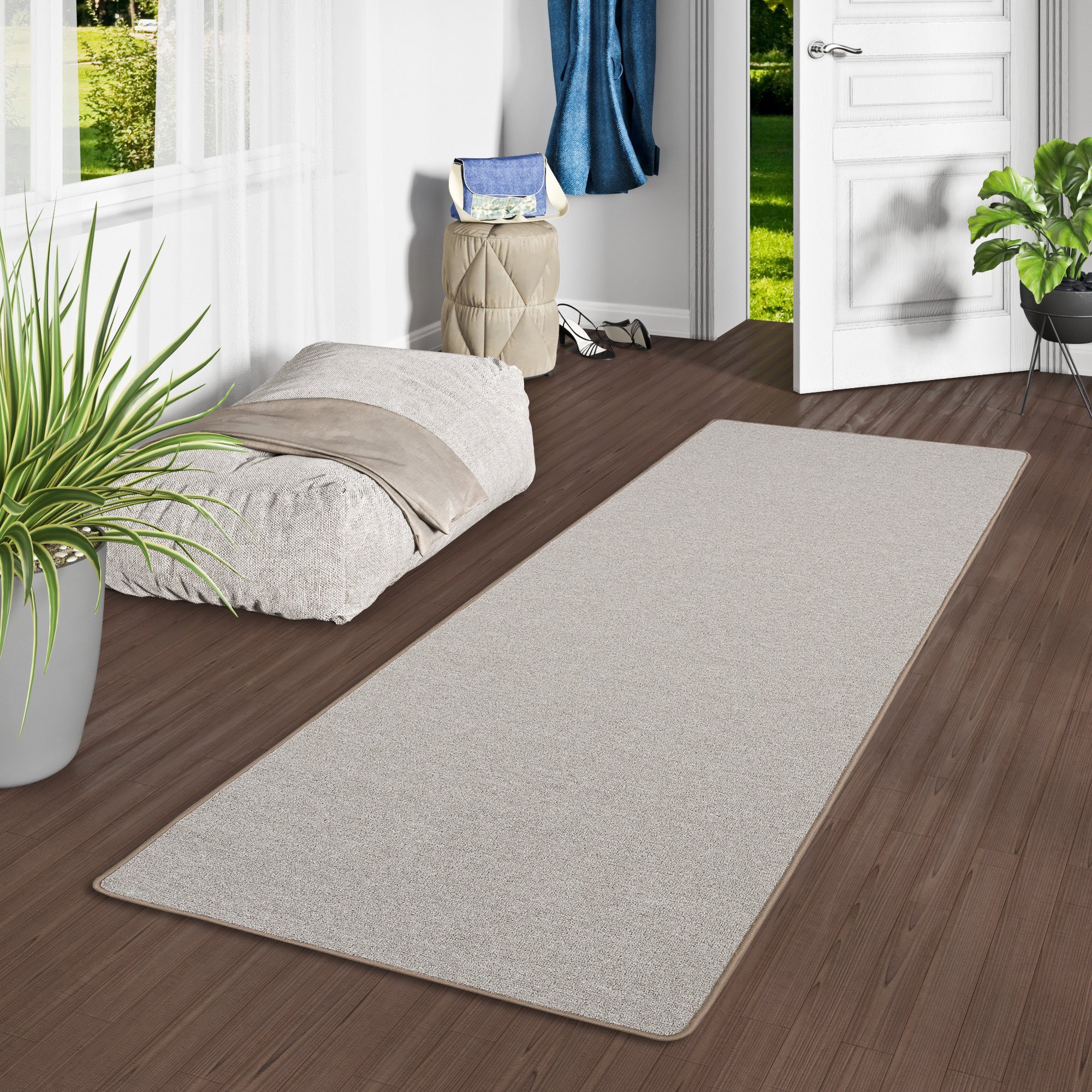 Snapstyle Veloursteppich Feinschlingen Velour Läufer Teppich günstig online kaufen