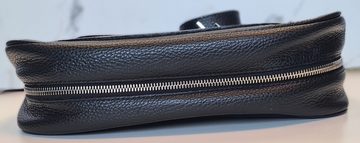 Mela D'Oro Henkeltasche Saddlebag Leder schwarz Damen Reißverschluss