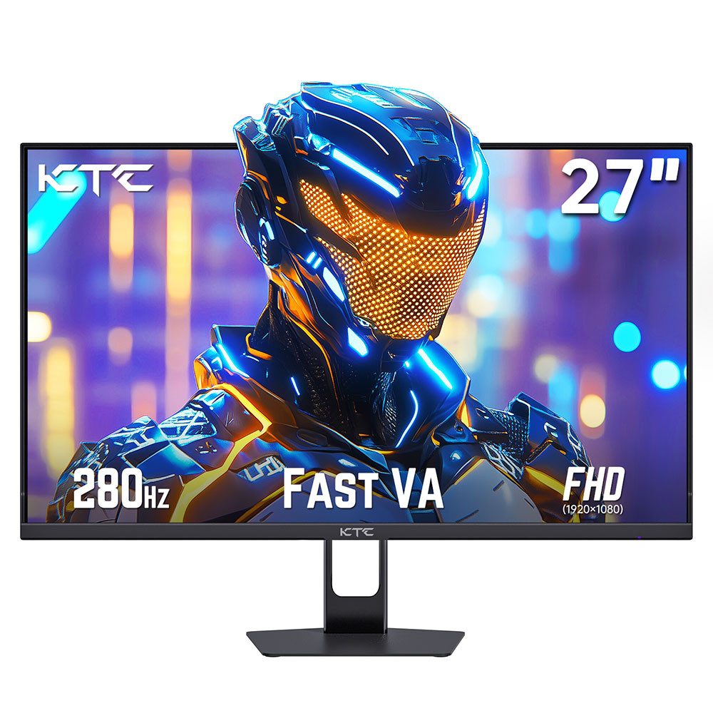 KTC 27 Zoll FHD Gaming Monitor, 280 Hz, Adaptive-Sync Gaming-Monitor (1920 x 1080 px, FHD, 1 ms Reaktionszeit, 280 Hz, VA)