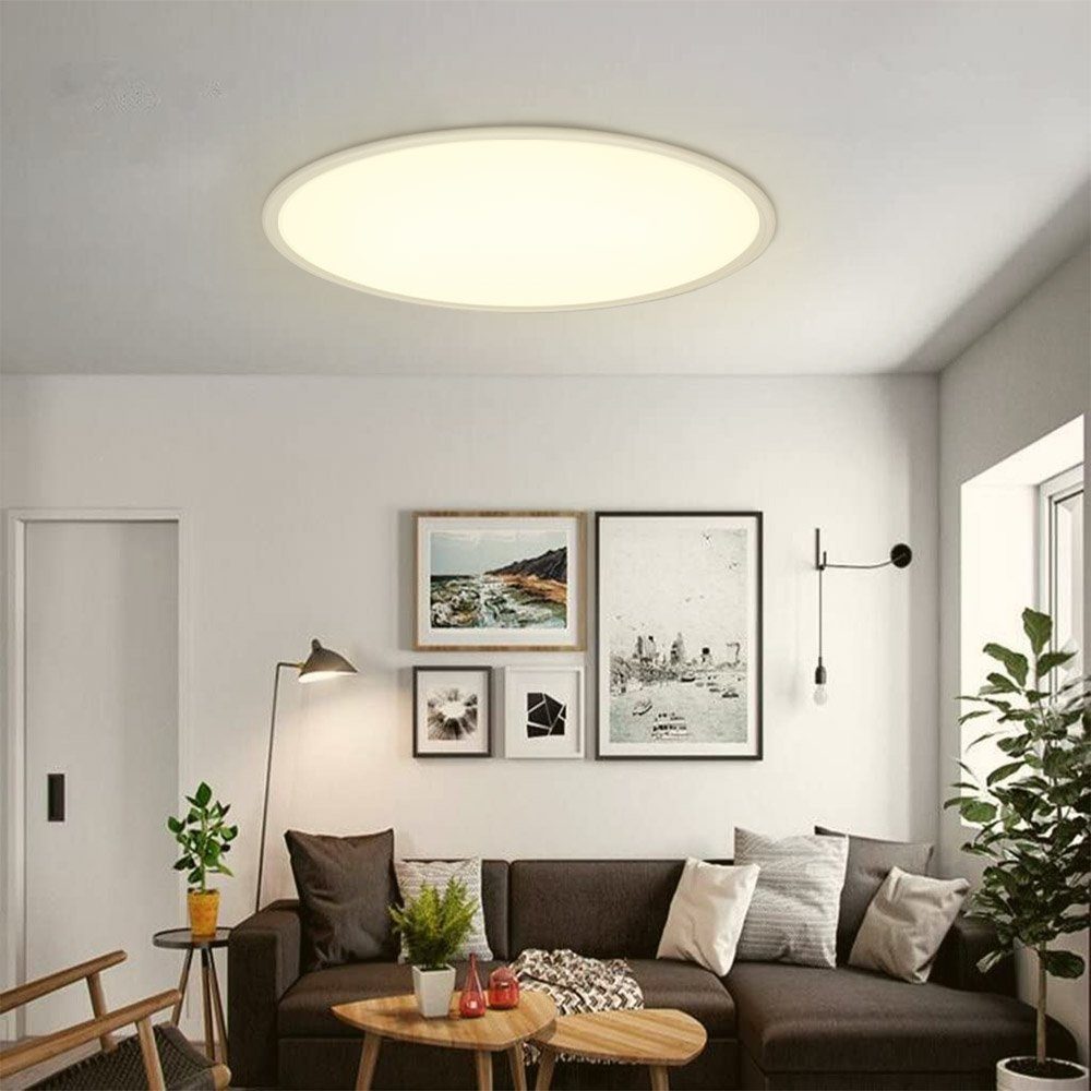 energiesparend LED Wohnzimmer Deckenlampe,Dimmbar, Ultra Ultra-hell Warmweiß, für Sunicol LED und Naturweiß, Deckenleuchte Kaltweiß, 24W Dünn, Schlafzimmer,
