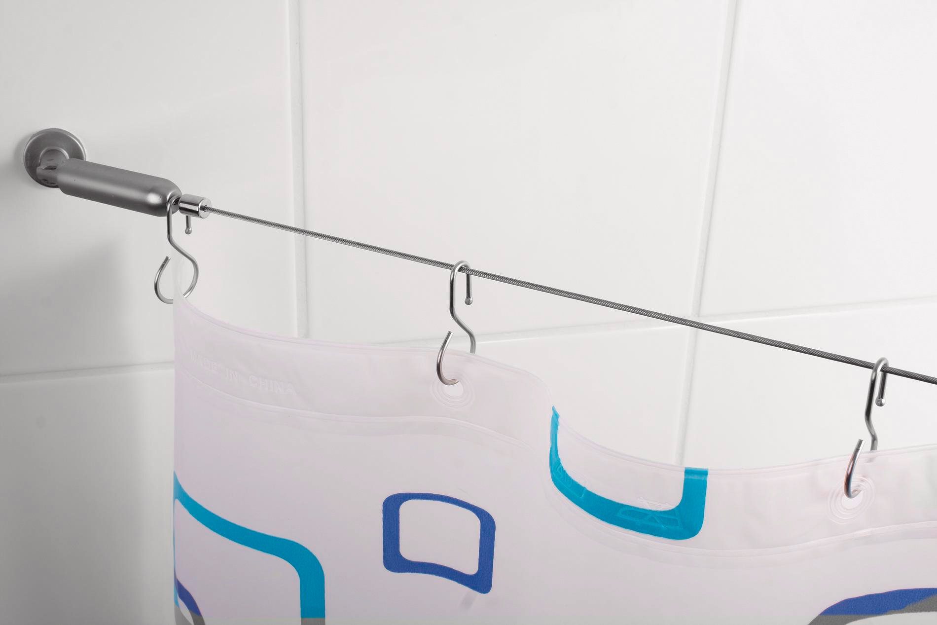 Ridder Duschvorhang-Seilsystem Traun, kürzbar, mit Bohren, günstig online kaufen