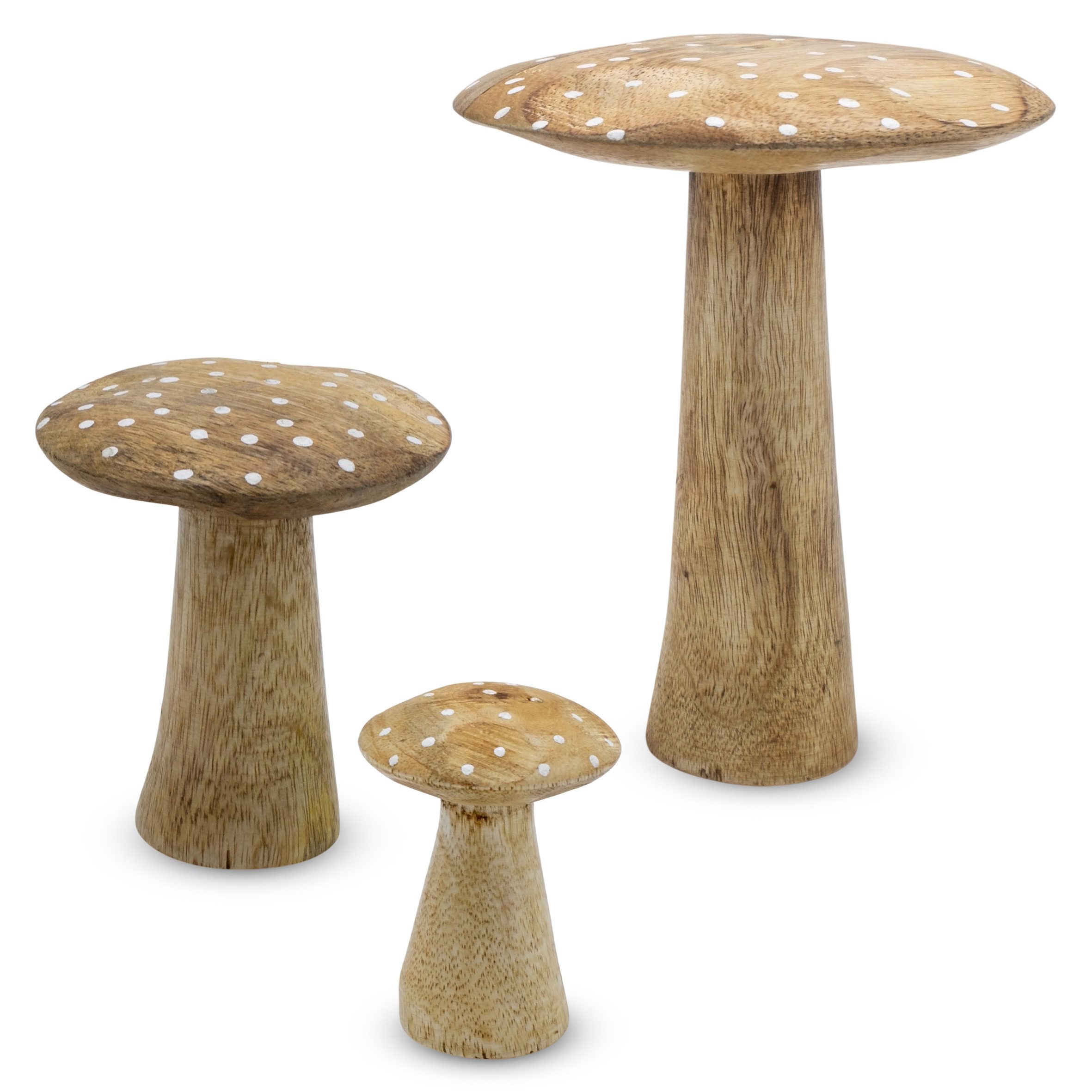 Spetebo Dekofigur Mangoholz Deko Pilz 3er günstig online kaufen