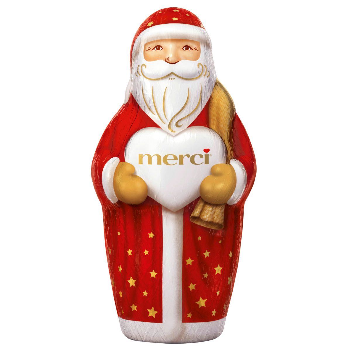 Merci Schokolade, Merci Weihnachtsmann Hohlfigur aus Edel Vollmilchschokolade 120g