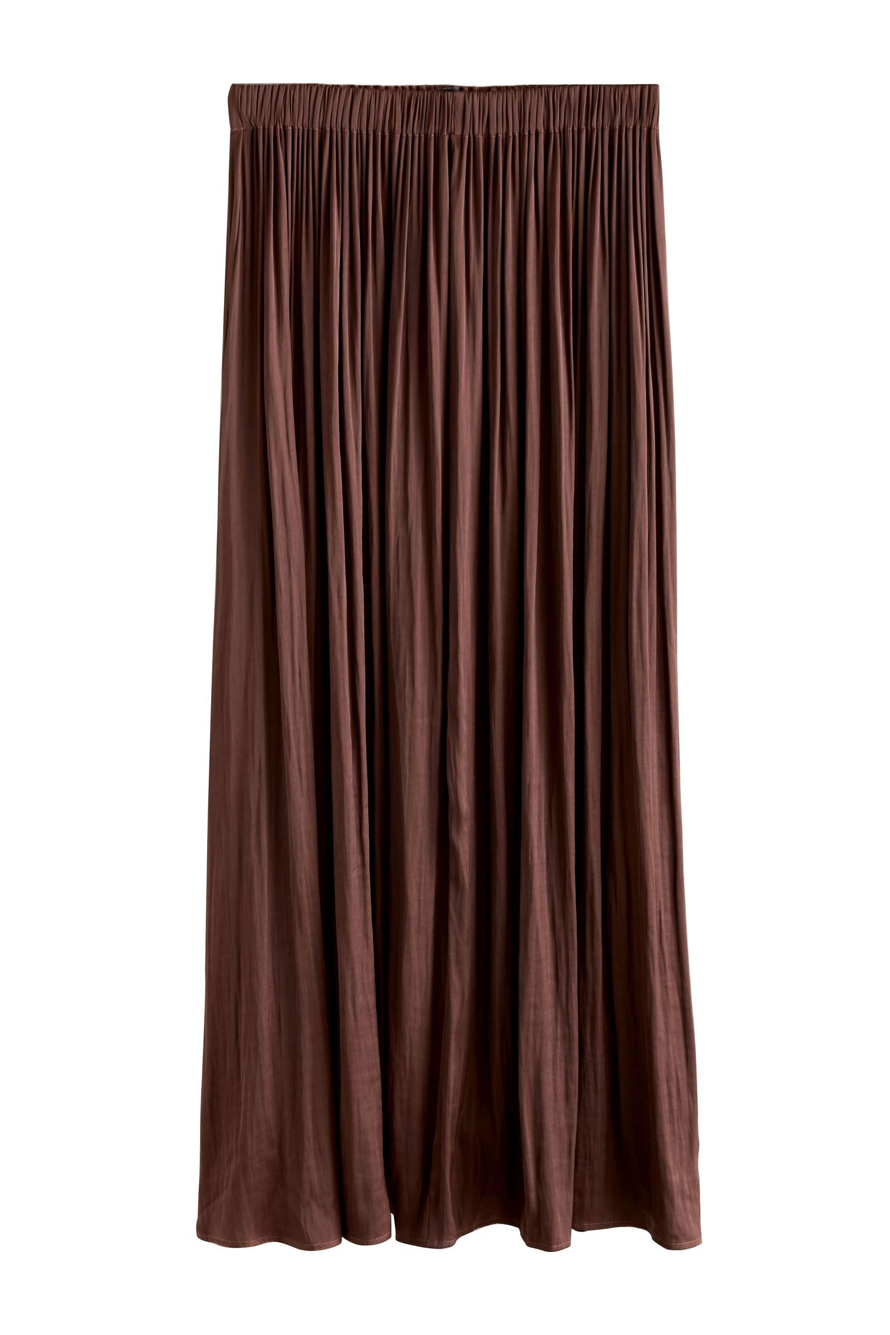 Maxirock Plissierter Maxirock aus Satin