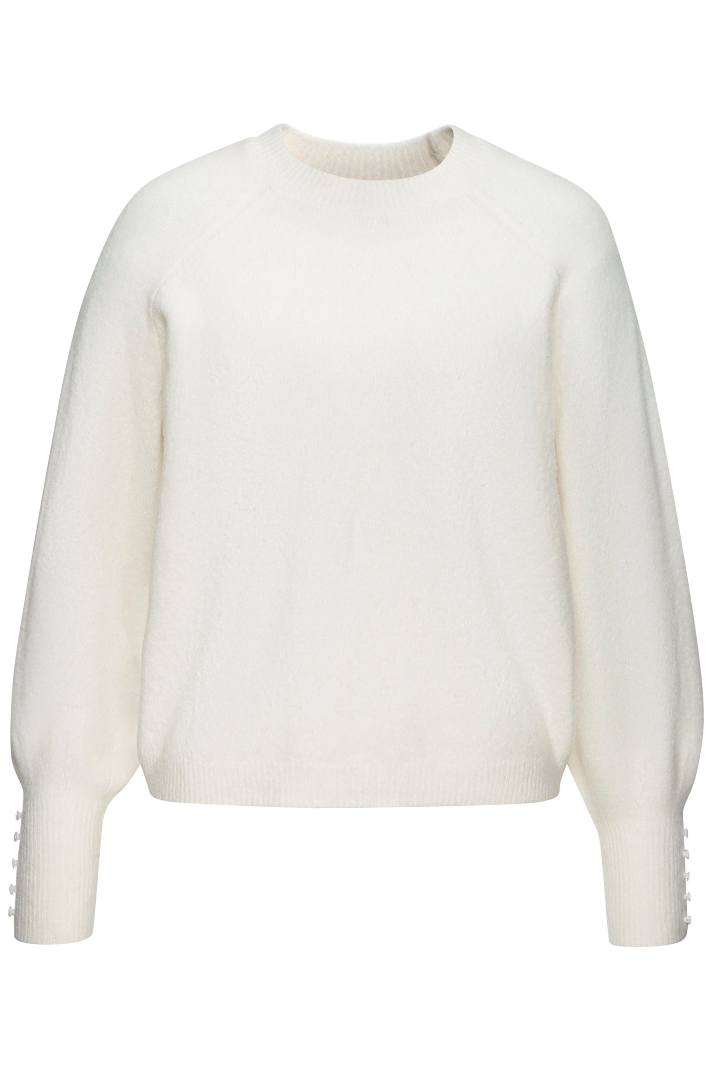 LASCANA Rundhalspullover mit Zierknöpfen, Winterpullover, kuscheliges Basic