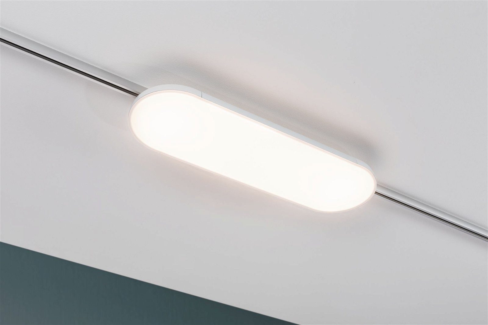Paulmann Schienensystem-Leuchten URail Panel Deck 1407,5lm 13,5W 3000K dimmbar 230V Weiß, LED fest integriert, Warmweiß