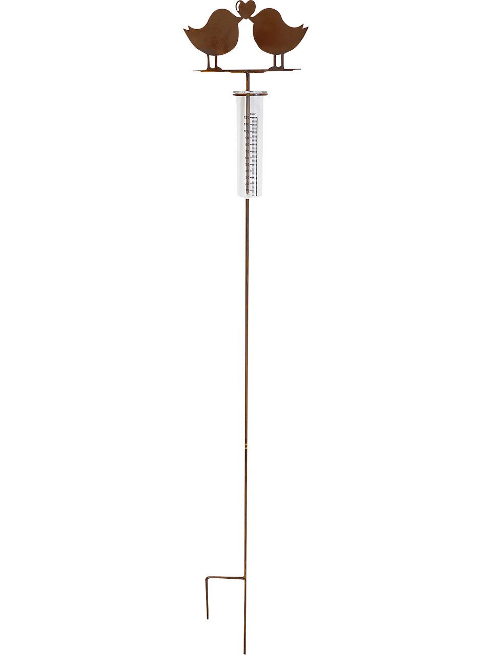 BADEKO Gartenstecker Badeko Gartenstecker Regenmesser mit Vogelpaar 130