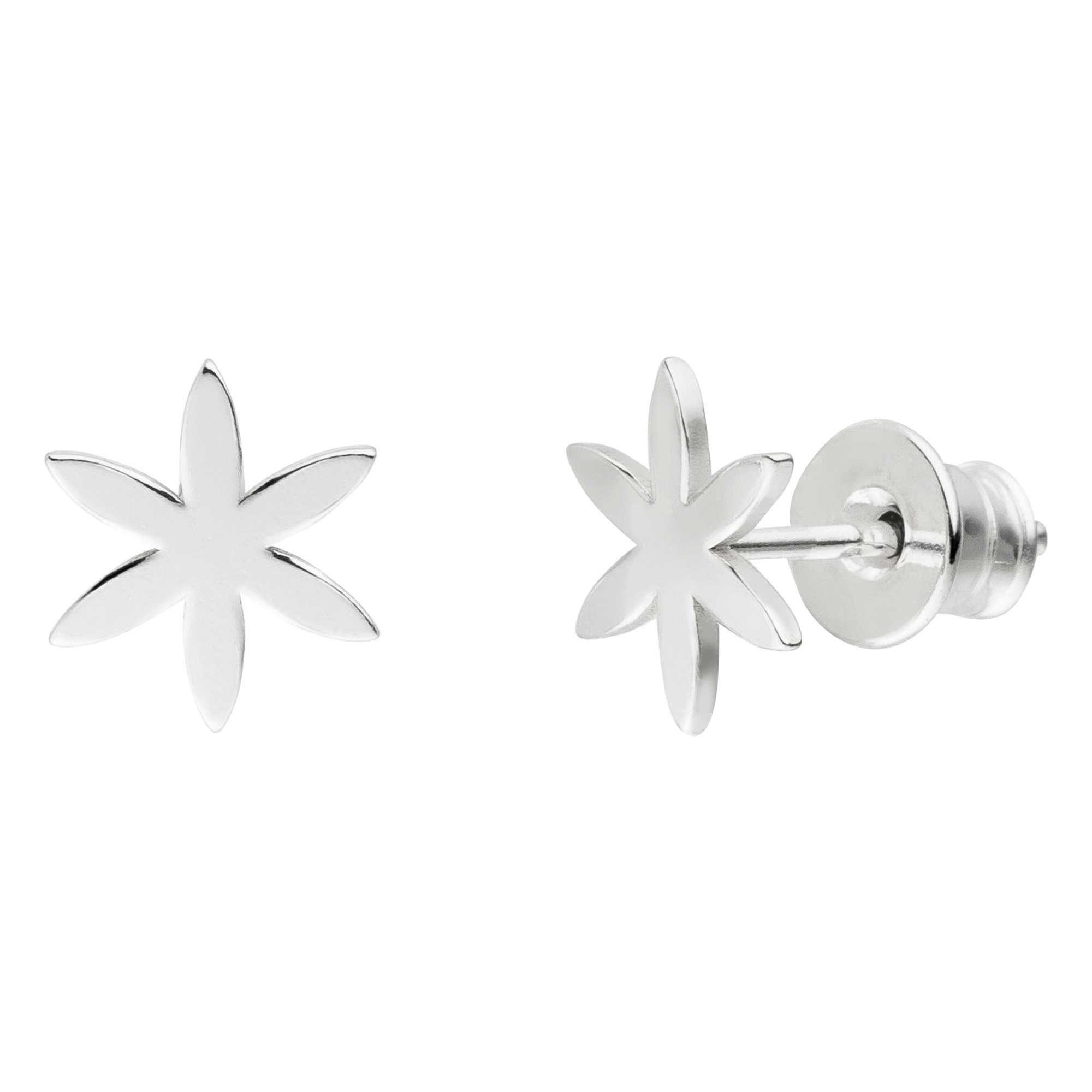 SCHOSCHON Paar Ohrstecker Blumen Ohrstecker 925 Silber - Blümchen Ohrringe, Blümchen Ohrringe Blüte Basic Schmuck