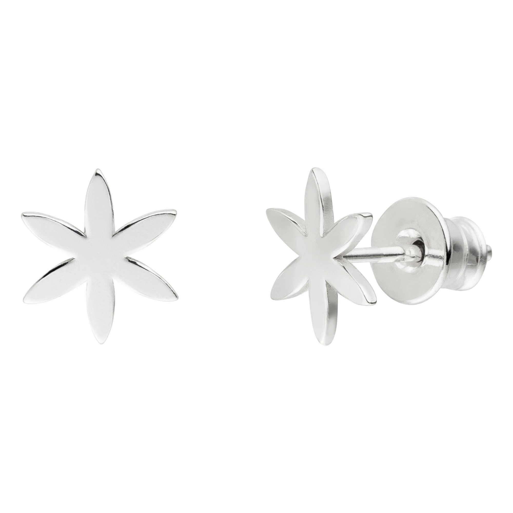 SCHOSCHON Paar Ohrstecker Blumen Ohrstecker 925 Silber - Blümchen Ohrringe,  Blümchen Ohrringe Blüte Basic Schmuck