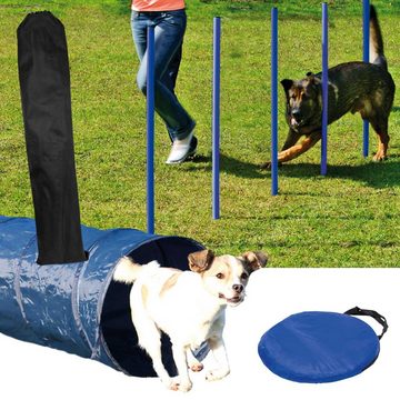 Schecker Agility-Slalom Hundespielzeug - Dog Agility Set - S/M, Kunststoff, Set (4-tlg) Mit Aufbewahrungstasche