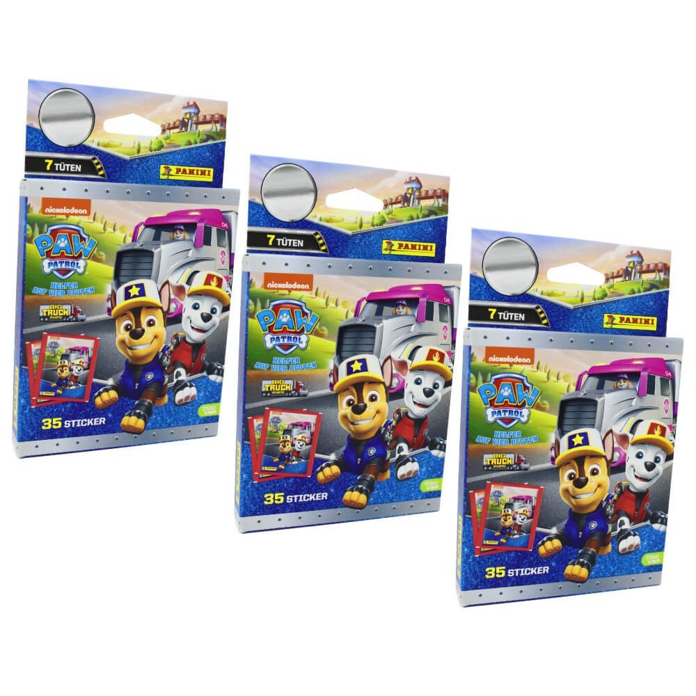 Panini Sticker Panini Paw Patrol Sticker Serie 9 - Big Truck (2023) - 3 Blister Samme, (Set), Paw Patrol Sticker - Big Truck 2023 - 3 Blister Sammelsticker