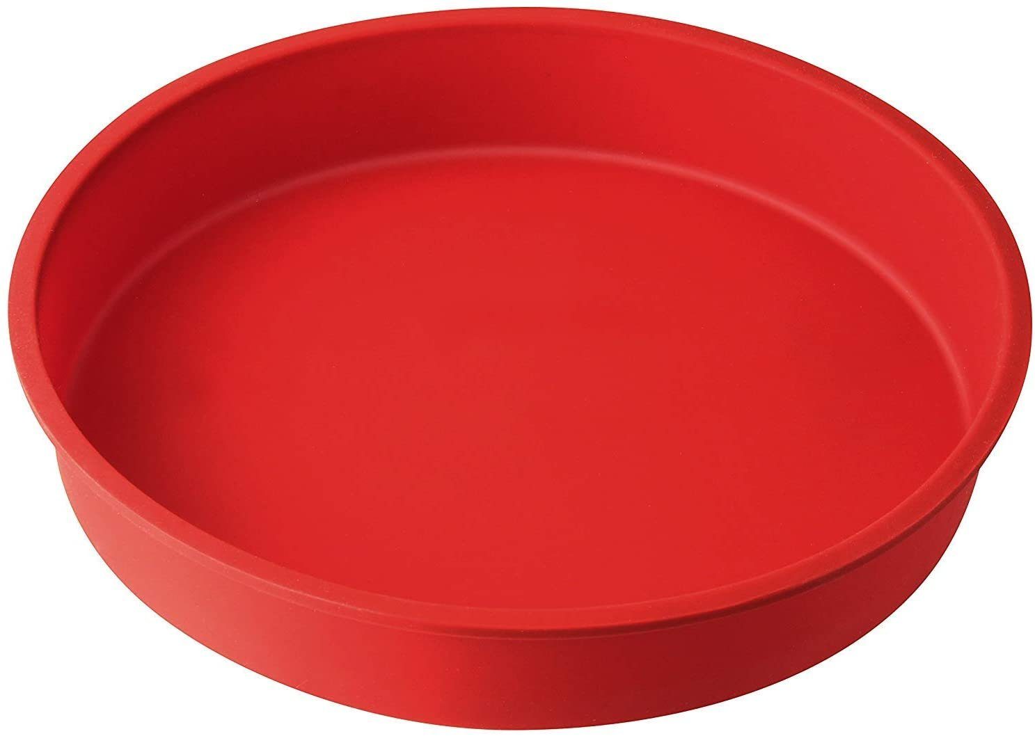 Dr. Oetker Silikonform Dr. Oetker - Silikon Backform Flexxibel Rundform Rot Ø 26cm, (1-tlg), Antihaft-Wirkung